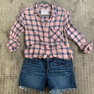 Abercrombie and Fitch pink flannel